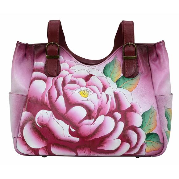 Leather Shoulder Bag Precious Peony :[